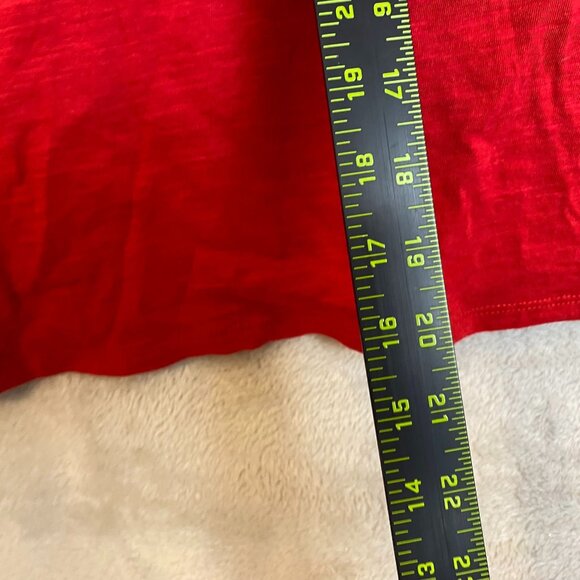 Banana Republic Womans Crewneck Top Size Small Red Long Sleeve Cotton Blend - Picture 5 of 7